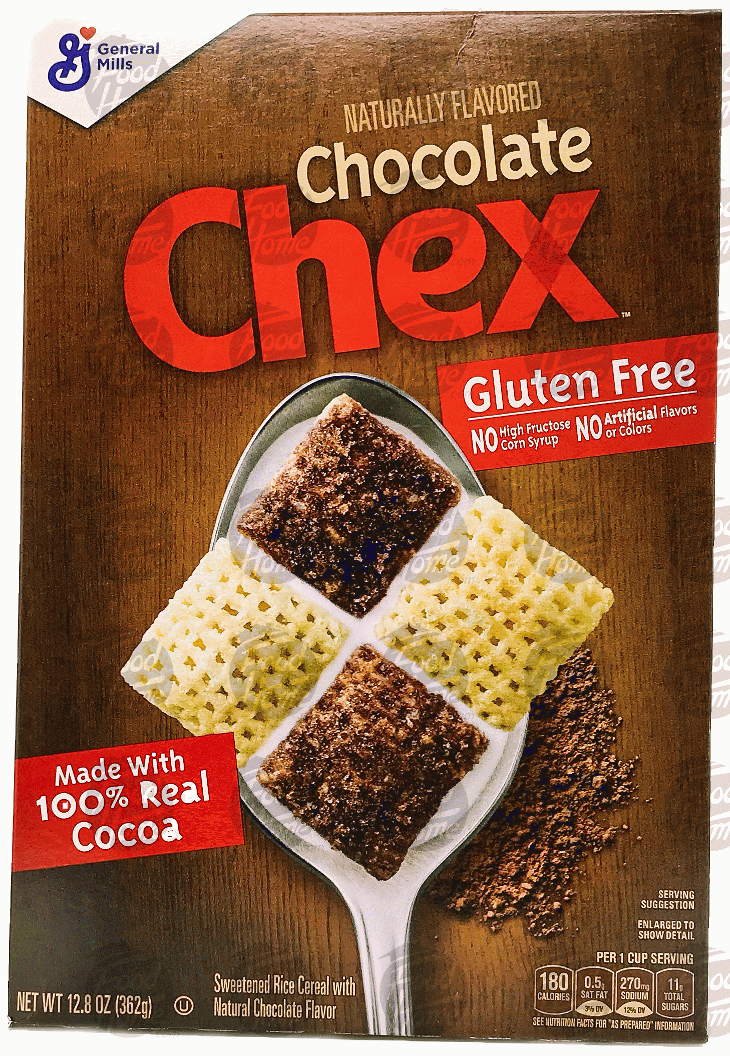 General Mills Chocolate Chex sweetened rice cereal w/ chocolate flavor, box Full-Size Picture